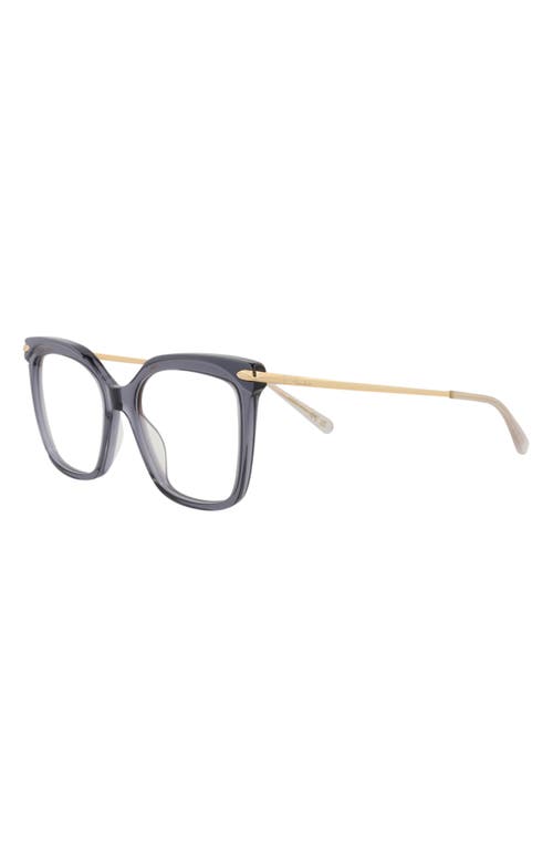 Pomellato Novelty 52mm Square Optical Glasses In Black Gold Transparent