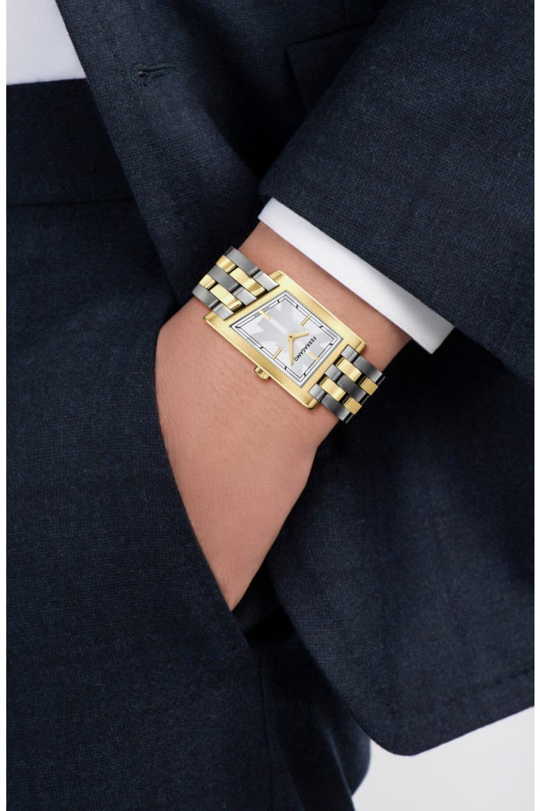 Asymetrique Bracelet Watch, 24mm x 39mm, Alternate, color, TWO TONE