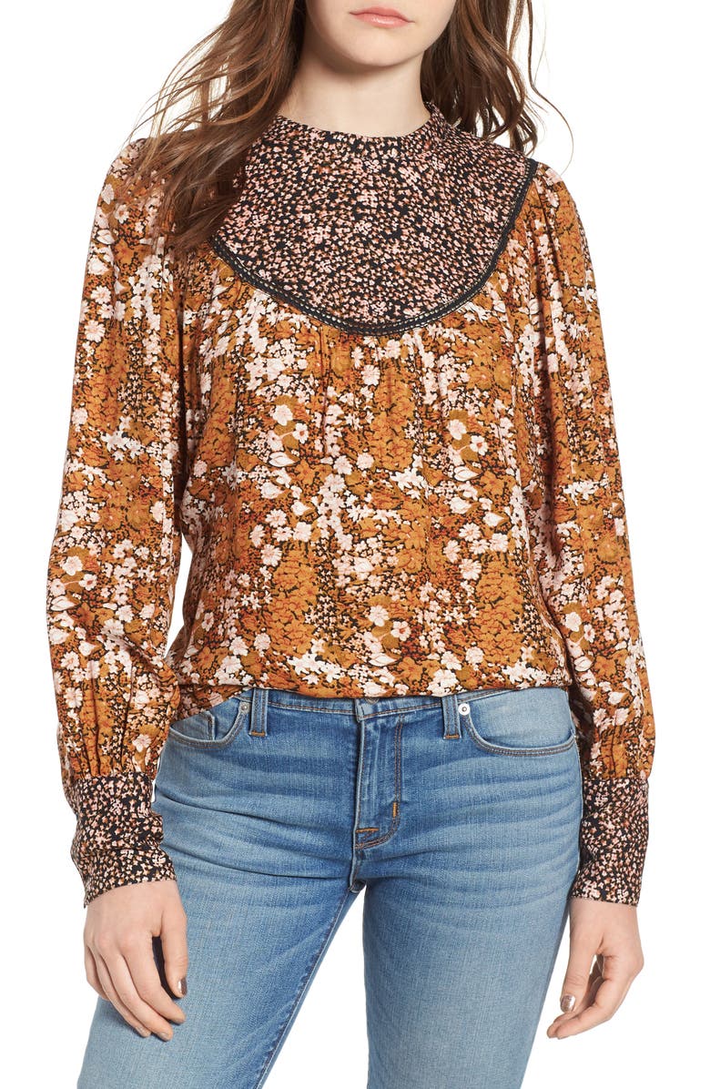 Hinge Mix Print Top, Main, color,