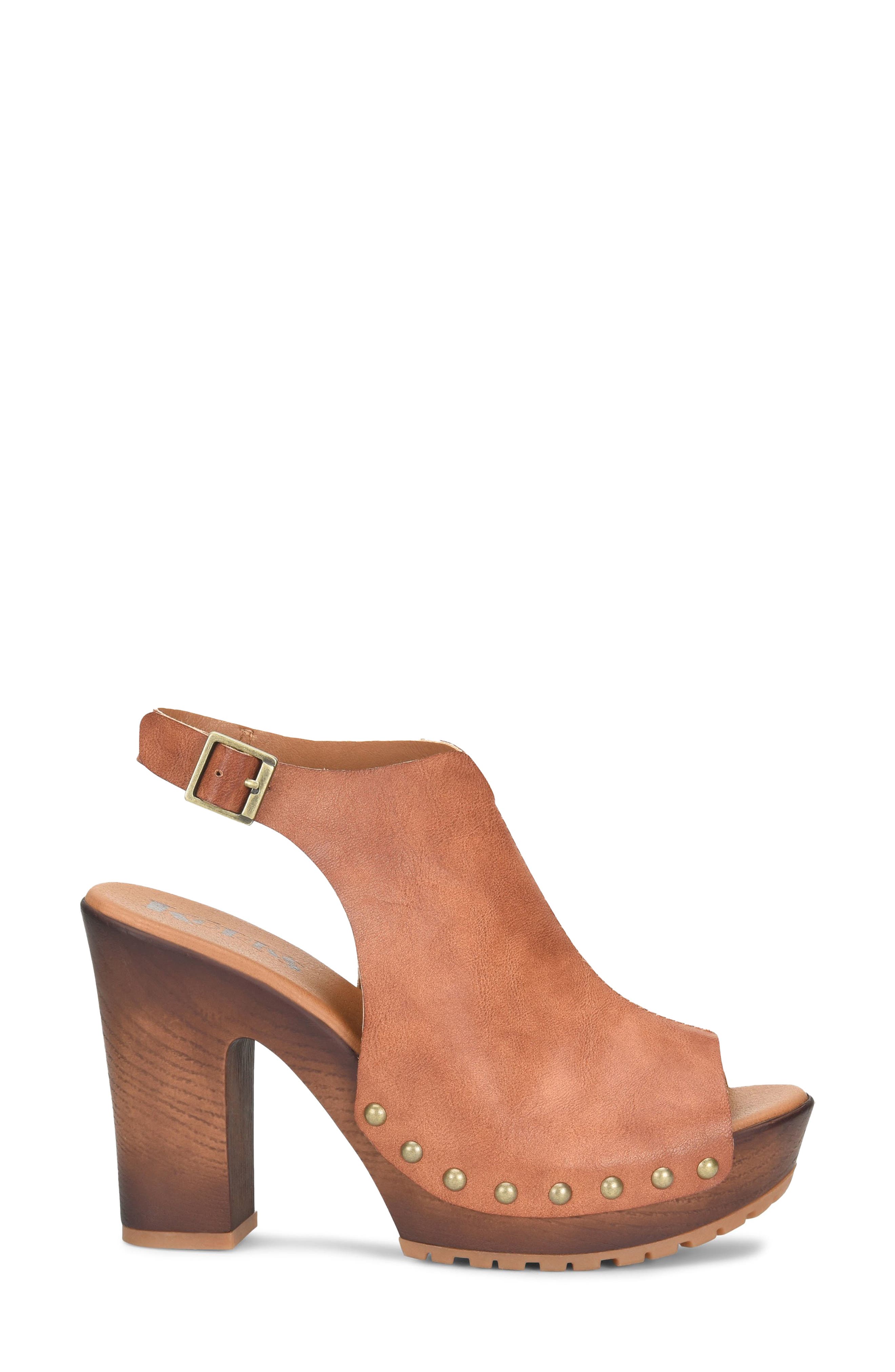 KORKS Arden Open Toe Heeled Sandal, Alternate, color, Tan