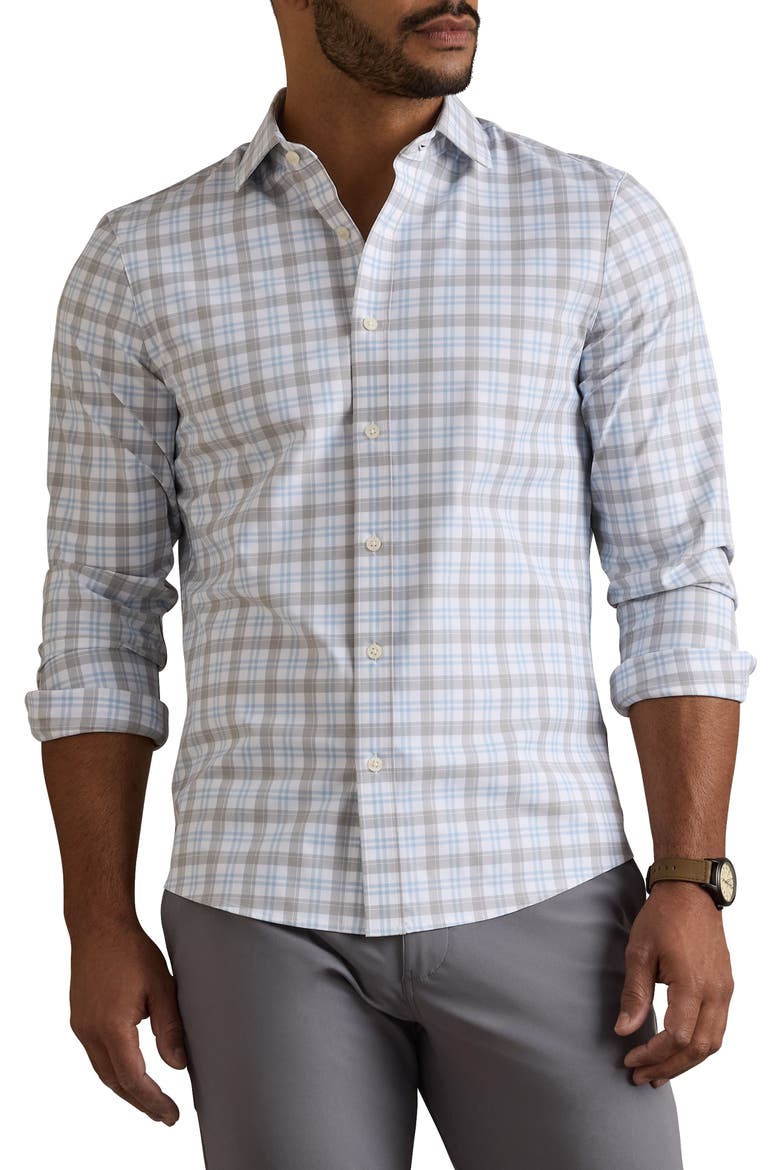 State of Mind Check Slim Fit Button-Up Shirt, Main, color, SLEET GRAY CHECK