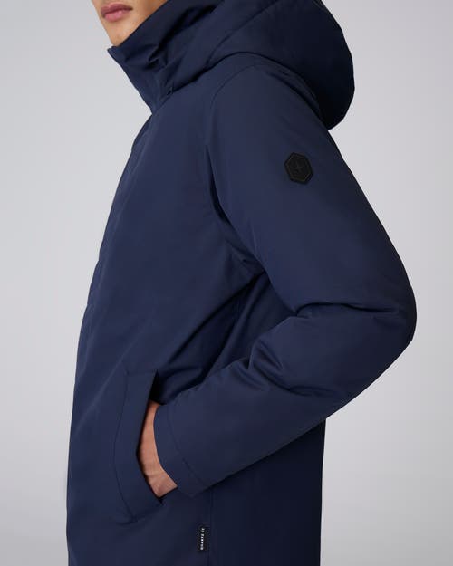 Quartz Co. Labrador | Hooded Down Winter Jacket In True Navy