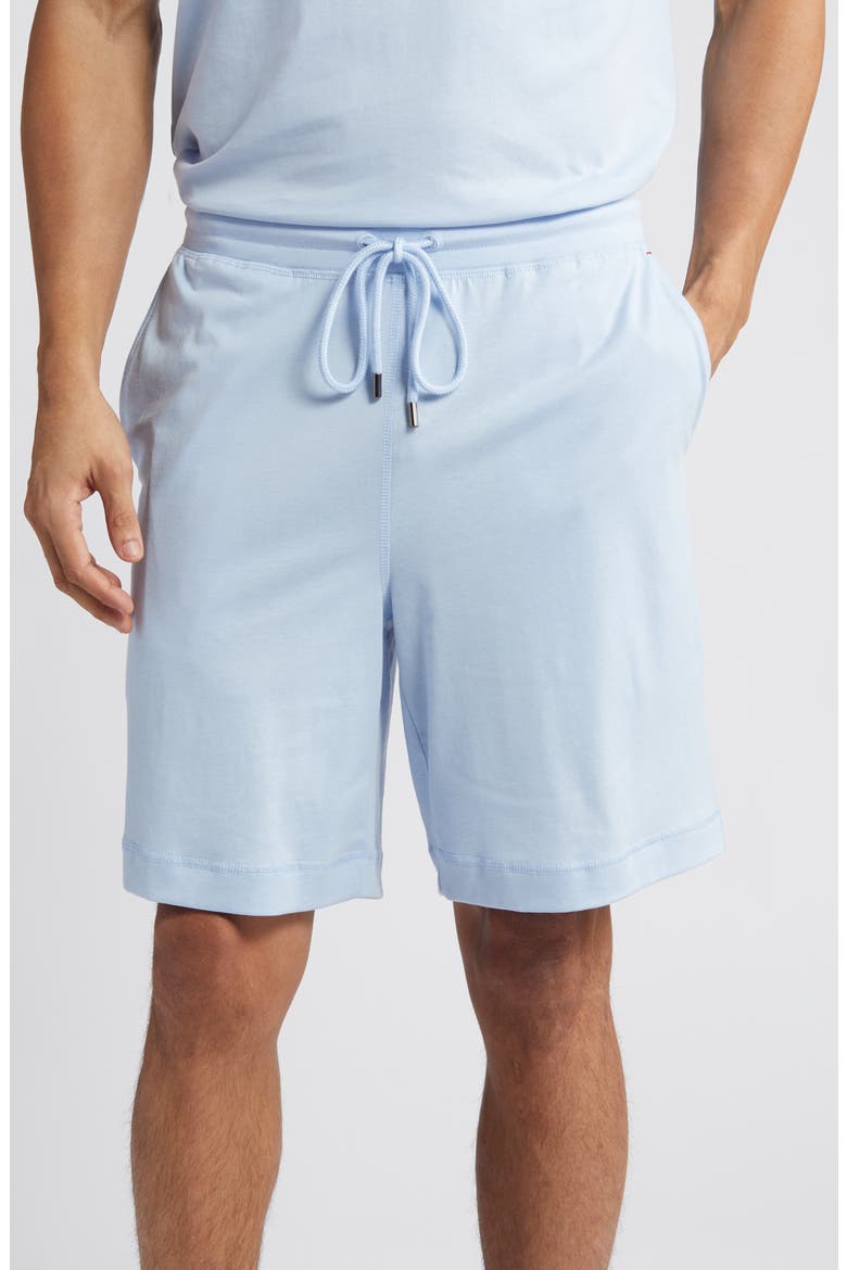 Cotton & Lyocell Pajama Shorts, Main, color, SKY