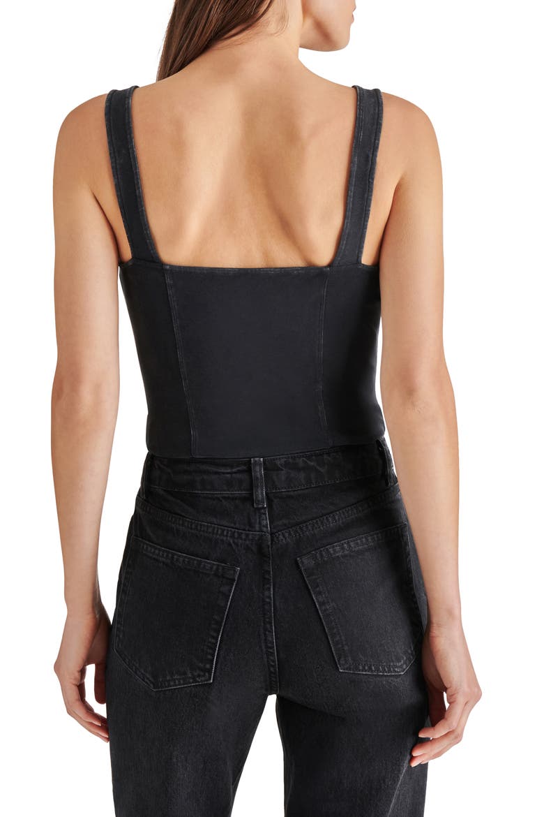 Lailah Stretch Cotton Bodysuit, Alternate, color, BLACK