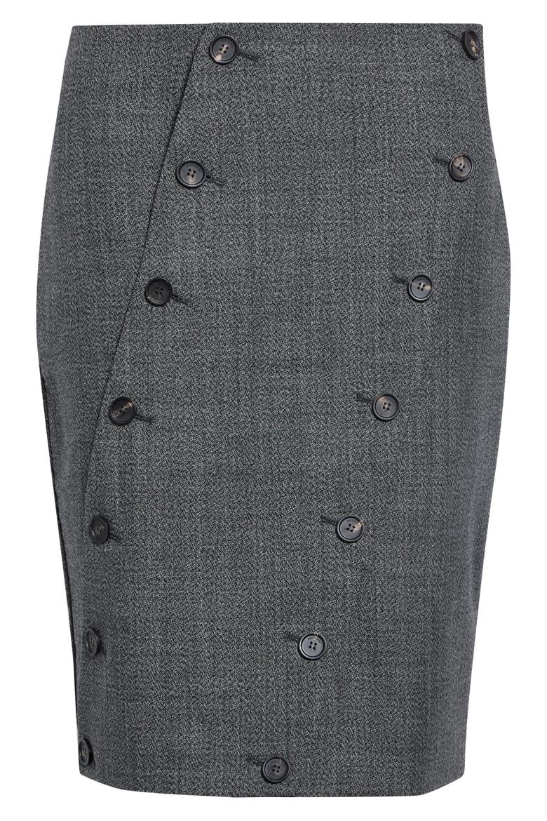 Wool Asymmetric Panel Skirt, Main, color, SALEPEPE