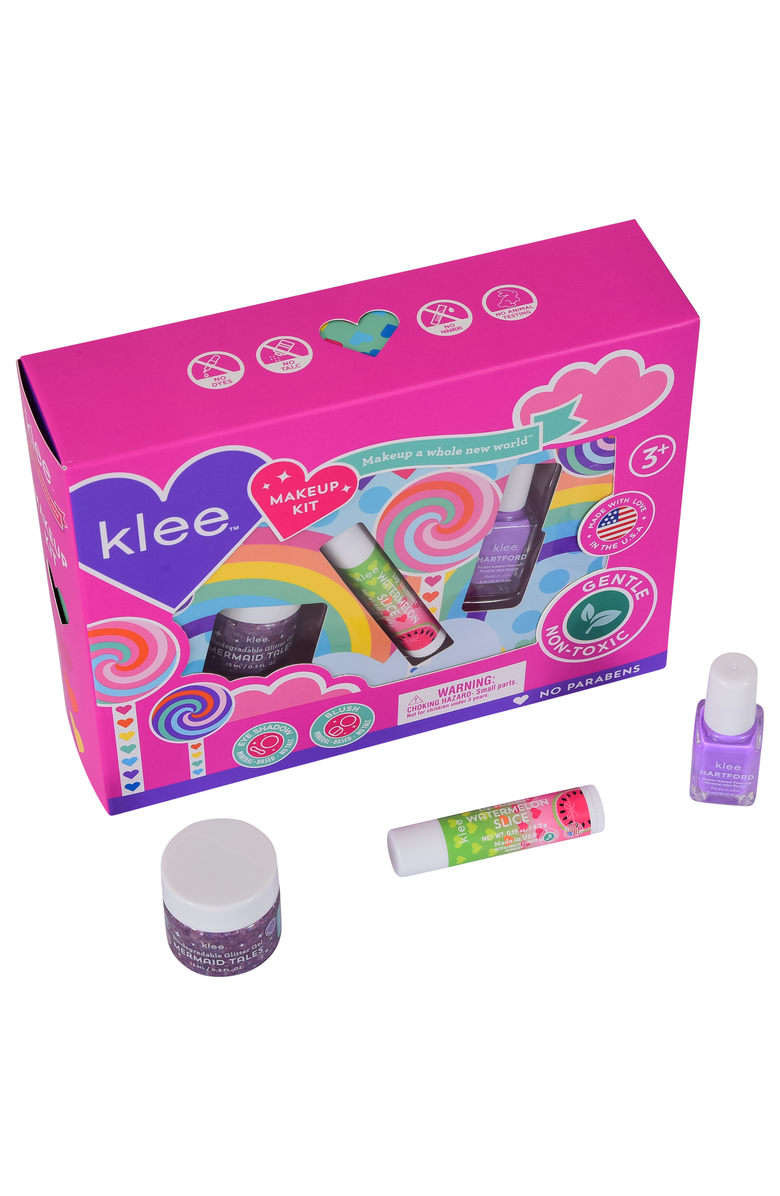 Klee Naturals Swirling Purple - Kids' 3-PC Makeup Kit, Main, color, Purple