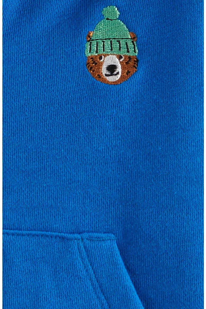 Kids' Fleece Lined Hoodie, Alternate, color, BLUE- BEAR HEAD EMBROIDERY