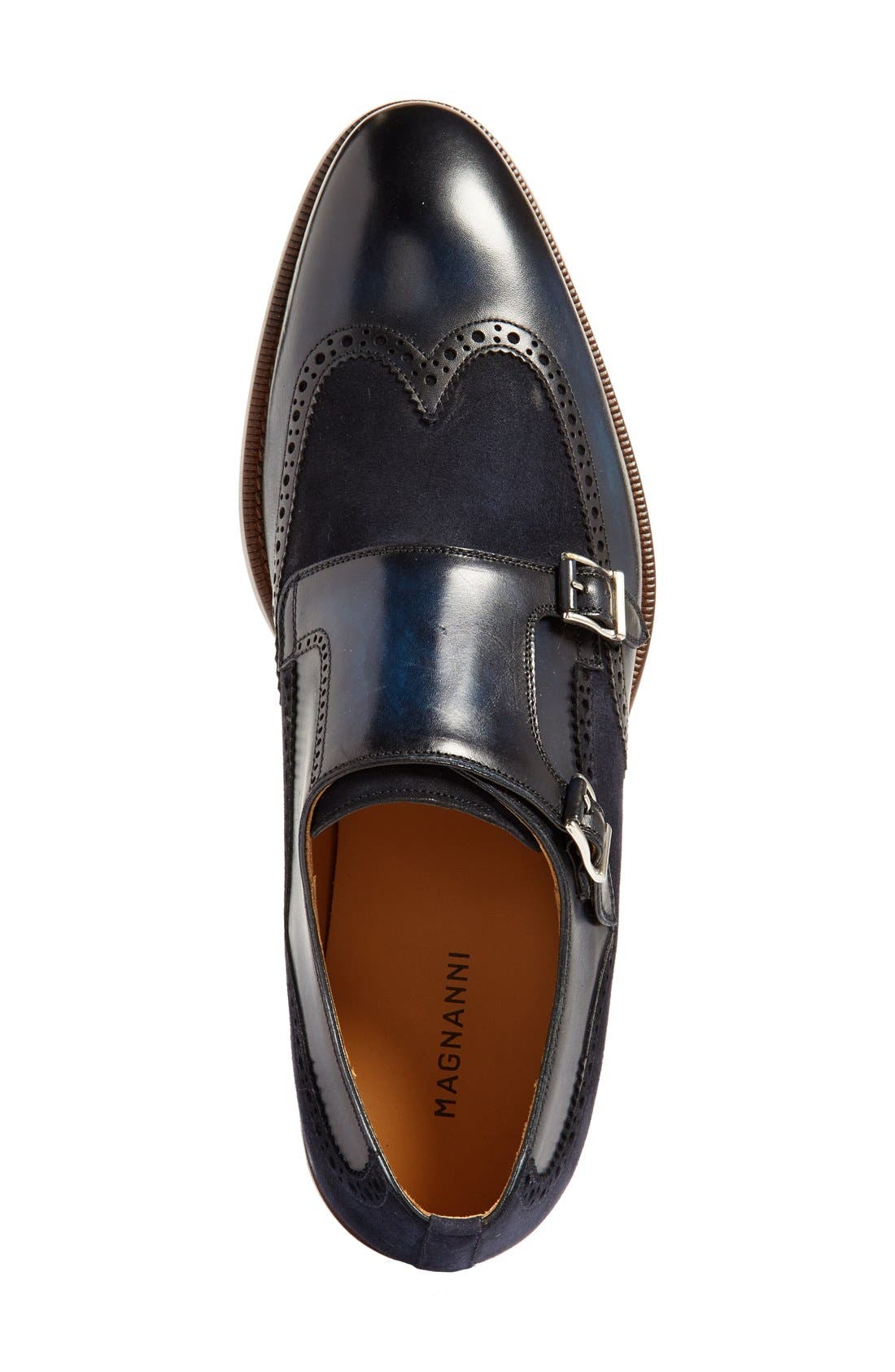Magnanni 'Leve' Double Monk Strap Shoe, Alternate, color, 
