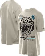 New Era Men's New Era Tan Seattle Kraken Goalie Mask T-Shirt