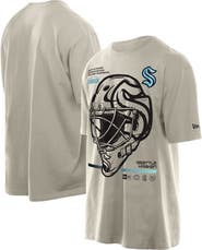 New Era Men's New Era Tan Seattle Kraken Goalie Mask T-Shirt