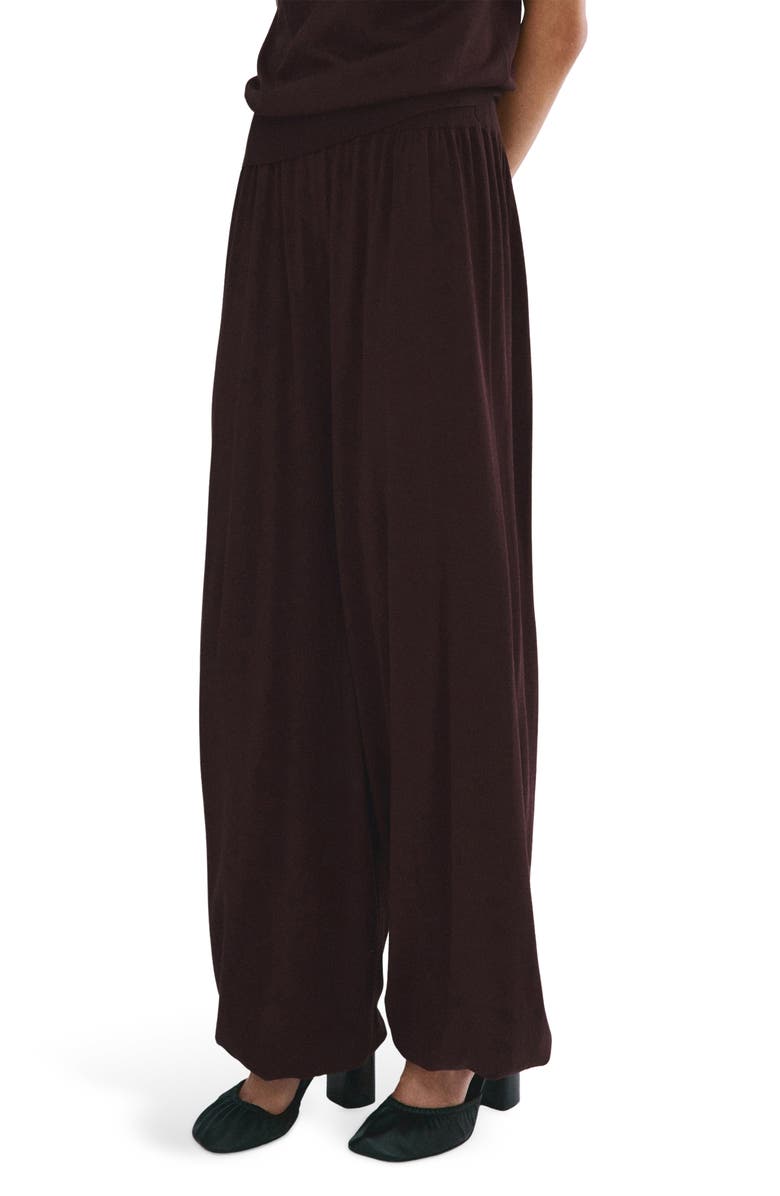 MANGO Knit Balloon Legs, Main, color, Wine