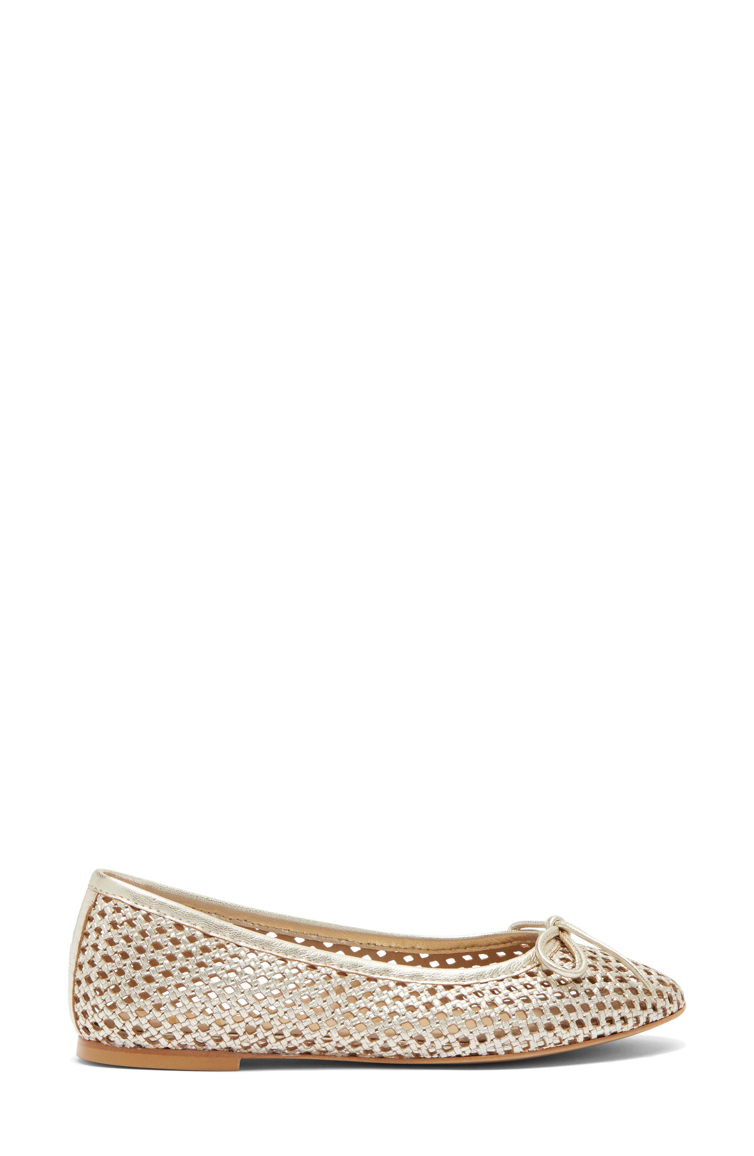 Bruno Magli Janina Woven Flat, Alternate, color, Gold