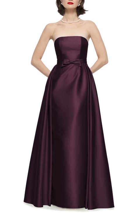 Regine Strapless Matte Satin Gown
