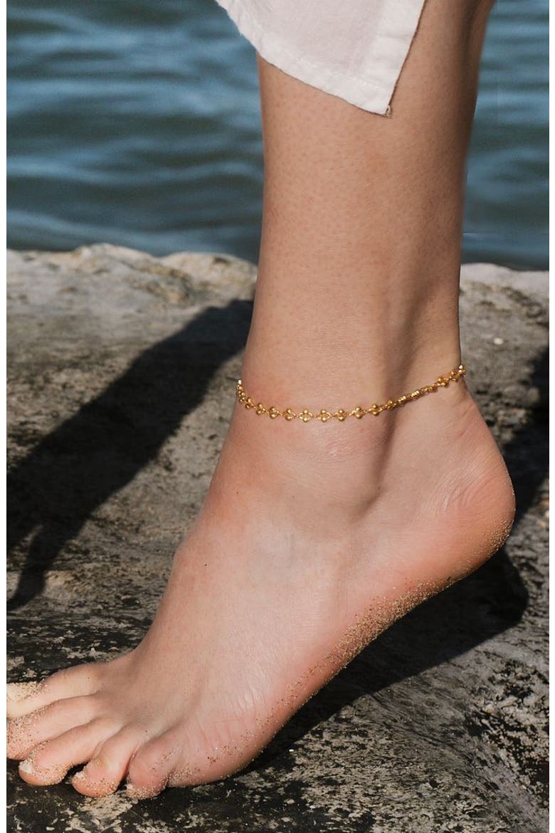 Illuminating Energy Gold Anklet, Alternate, color, Gold