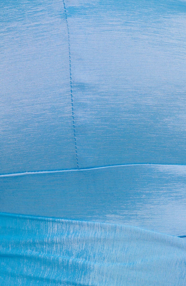 Adrianna Papell Stretch Taffeta Midi Shirtdress, Alternate, color, Bluebell