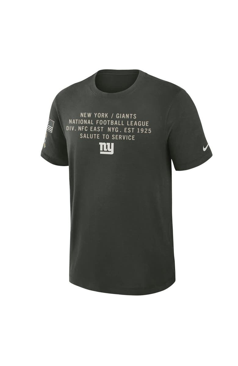 Nike Men's Nike Dark Green New York Giants 2025 Salute to Service Sideline Slub Dri-FIT T-Shirt, Alternate, color,