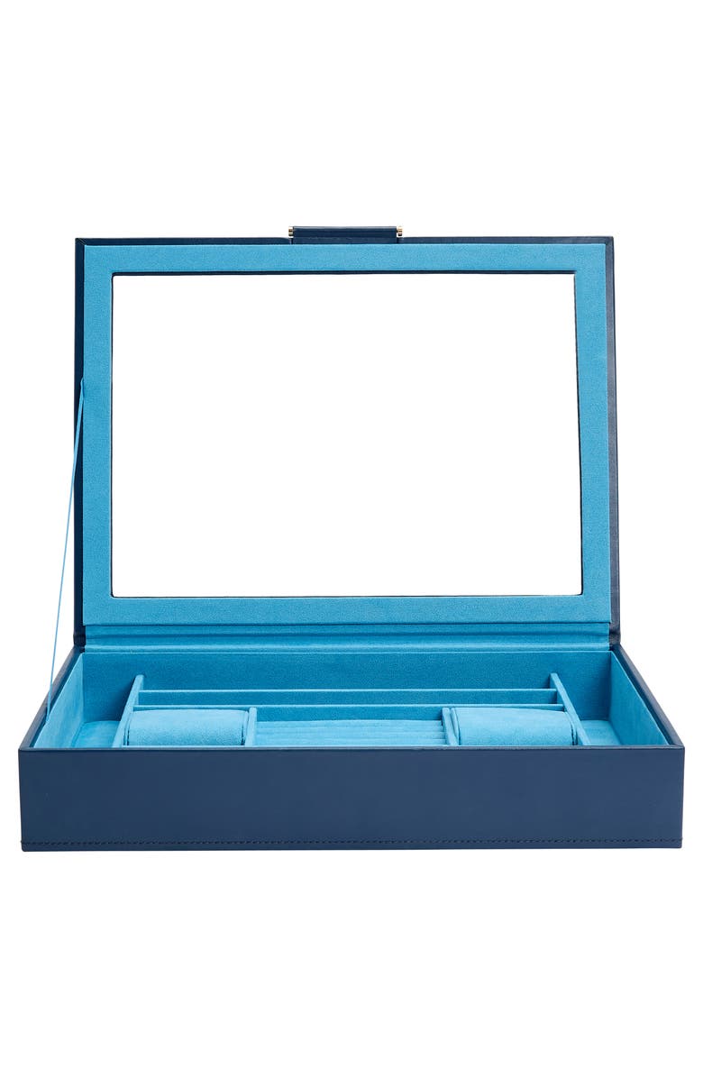 WOLF Sophia Jewelry Box with Window, Alternate, color, Indigo