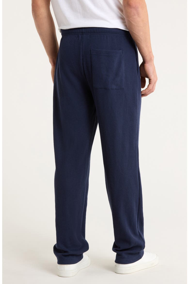 Wordmark Waffle Knit Pants, Alternate, color, NAVY
