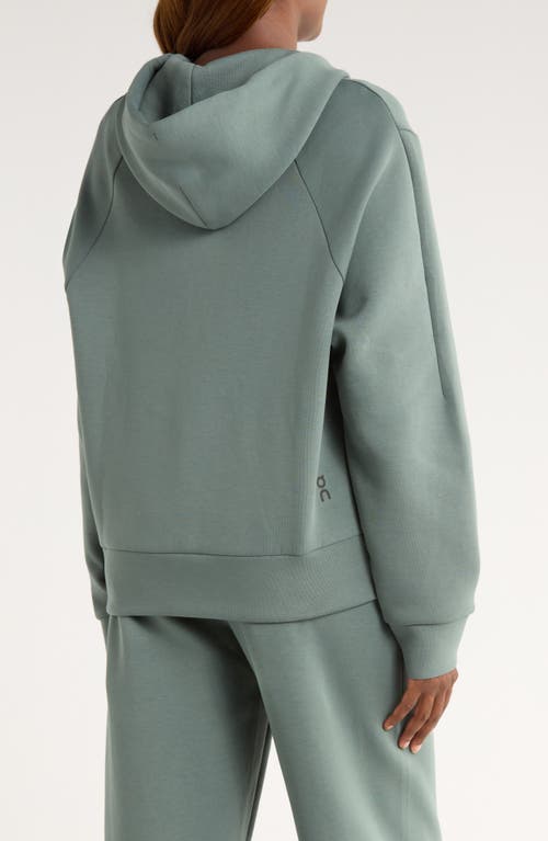 On Focus Tech Zip Hoodie In Green