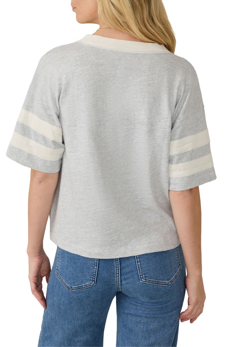 Faherty Varsity Stripe Organic Cotton T-Shirt, Alternate, color, Grey Varsity