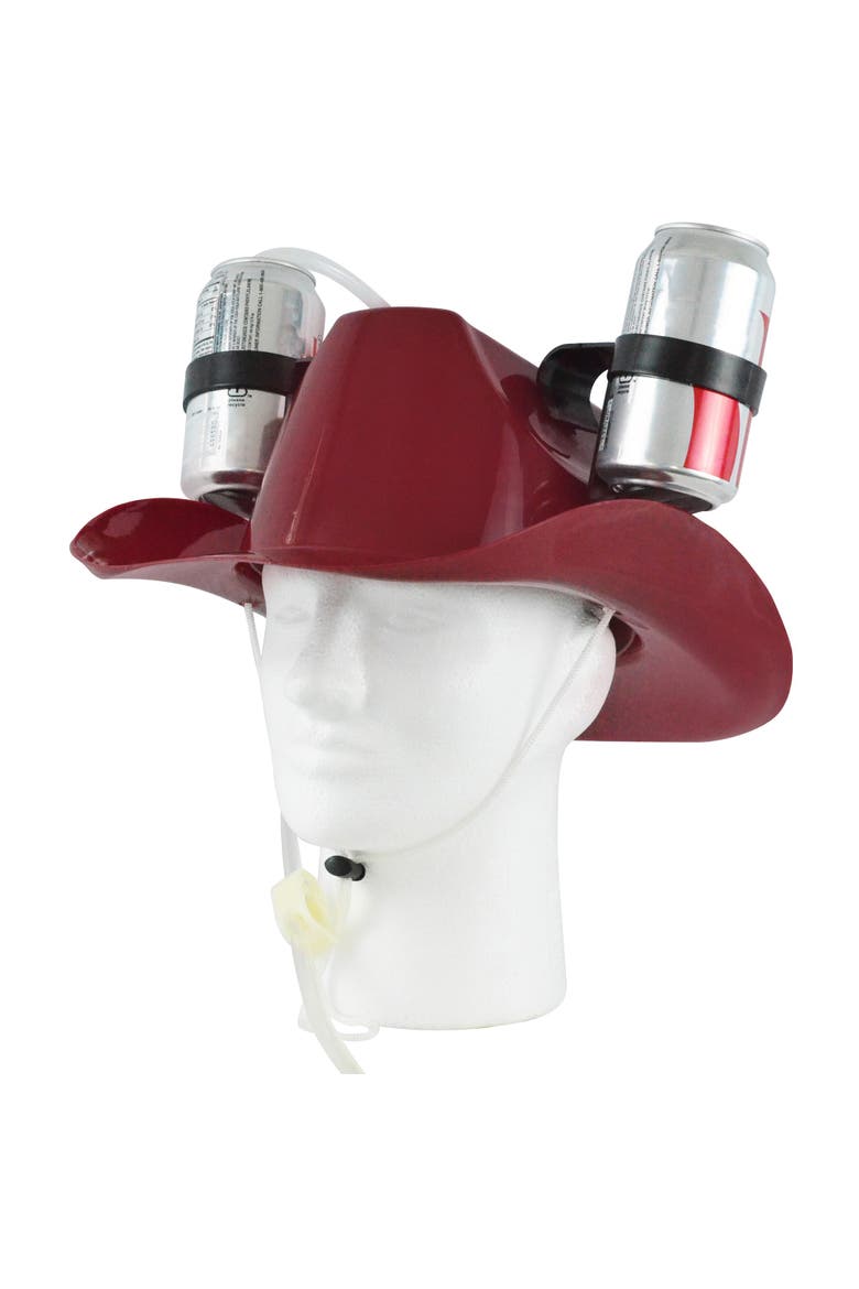Cowboy Drinking Hat, Alternate, color, Red