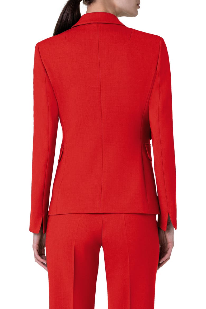 Cool Wool Stretch Crepe Blazer, Alternate, color, RED