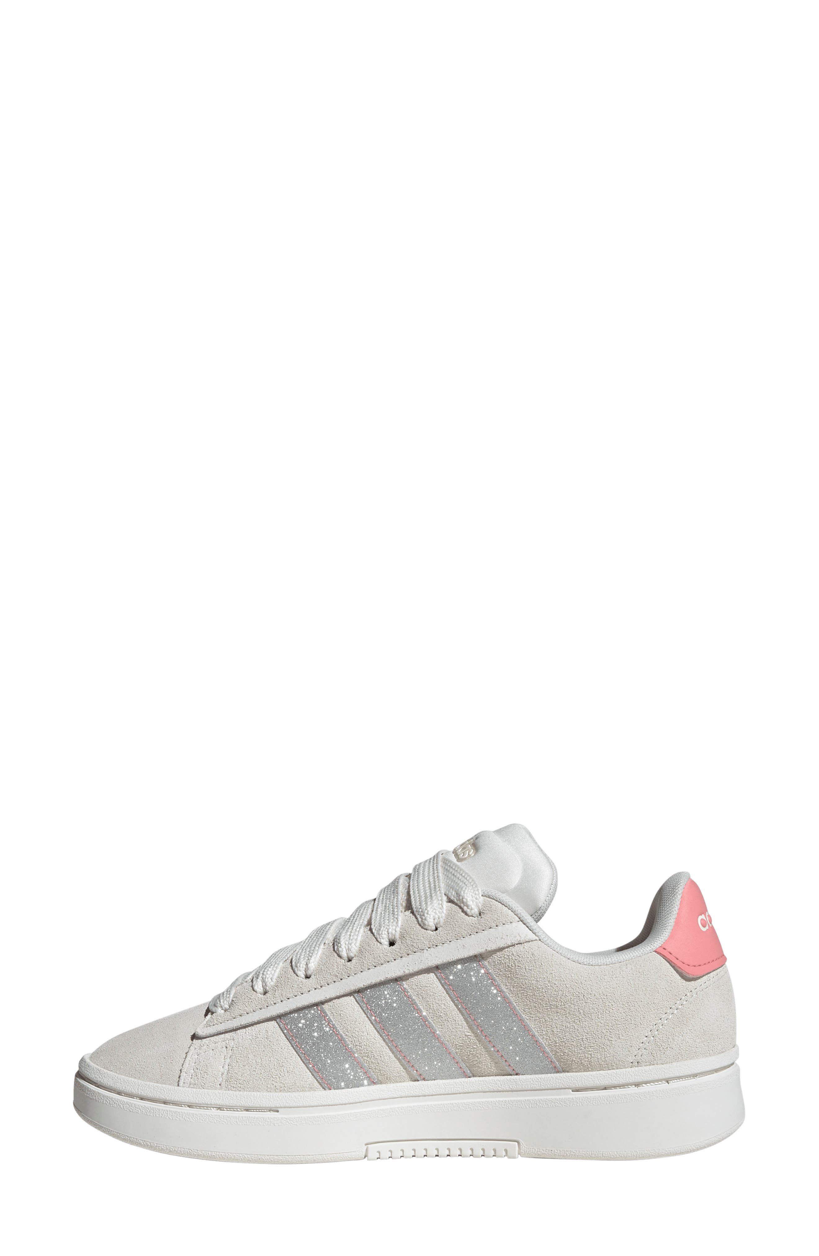 adidas Grand Court Alpha Sneaker, Alternate, color, Off White/ Silver/ Pink