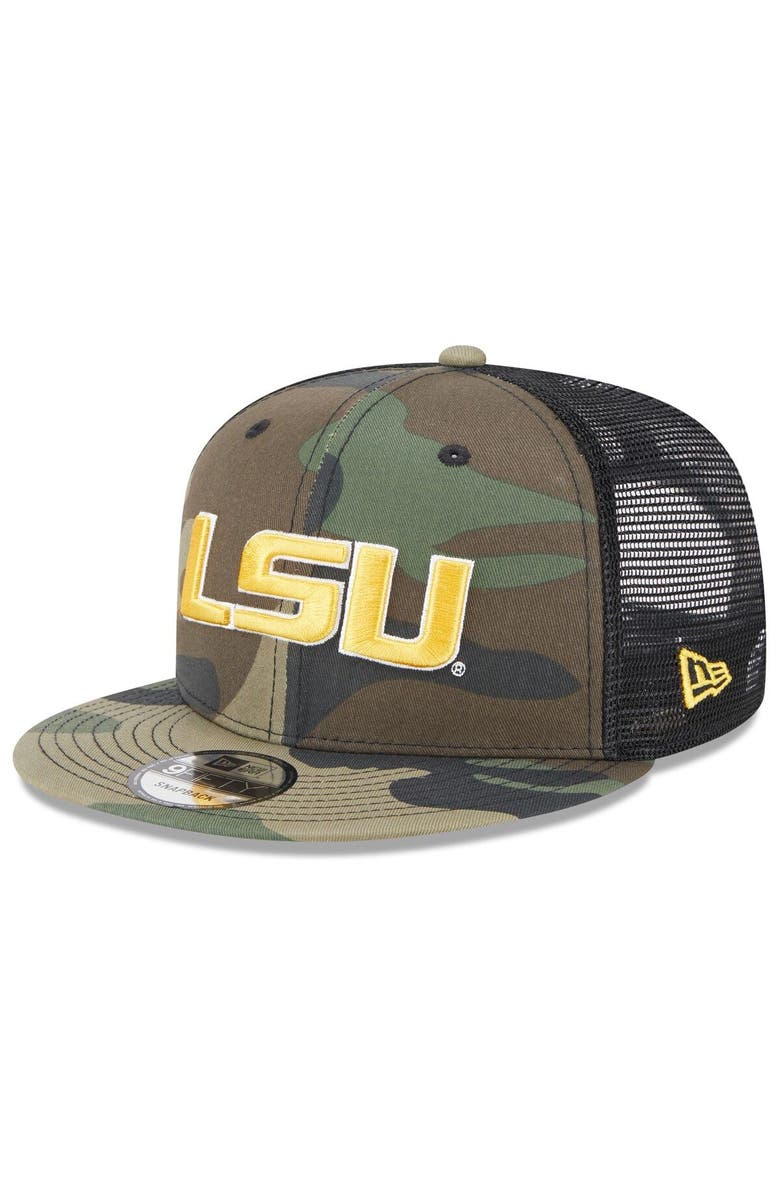 New Era Men's New Era Camo/Black LSU Tigers Classic Trucker 9FIFTY Snapback Hat, Main, color, 