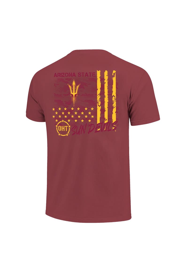 Men's  Maroon Arizona State Sun Devils Comfort Colors OHT Camo Overlay T-Shirt, Alternate, color, Maroon