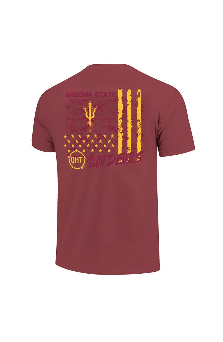 IMAGE ONE Men's  Maroon Arizona State Sun Devils Comfort Colors OHT Camo Overlay T-Shirt, Alternate, color, Maroon