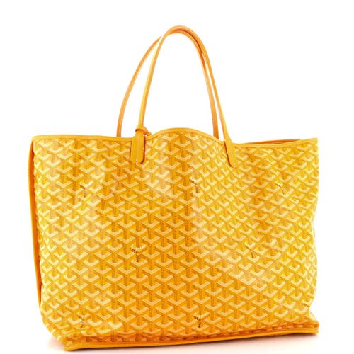 Pre-owned Goyard Goyard Anjou Reversible Tote Coated Canvas Gm In Yellow