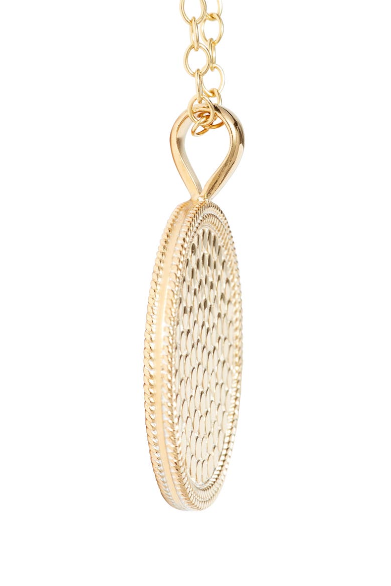 Medallion Pendant Necklace, Alternate, color, GOLD