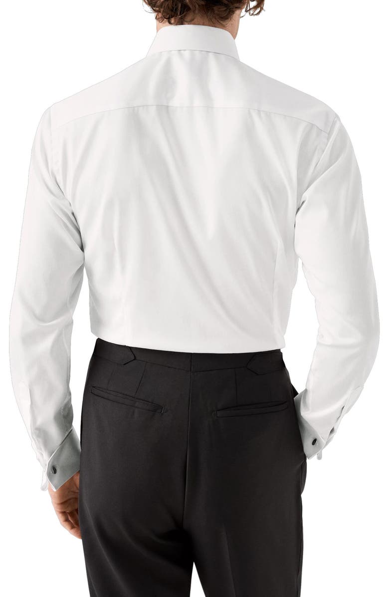 Eton Slim Fit Striped Bib Tuxedo Shirt, Alternate, color, White