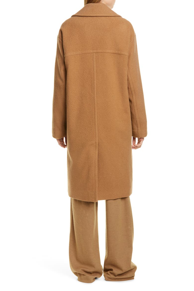 Double Breasted Wool Blend Coat, Alternate, color, AMBRETTE