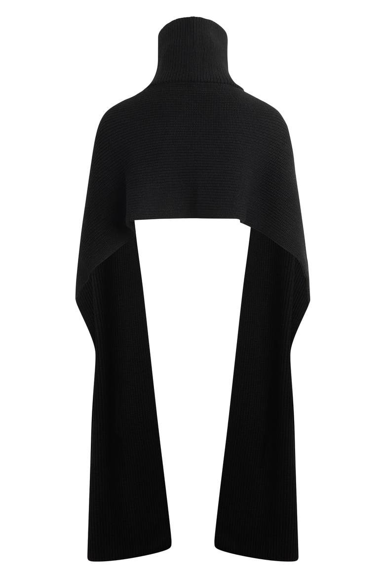 Neck Warmer Scarf, Alternate, color, BLACK