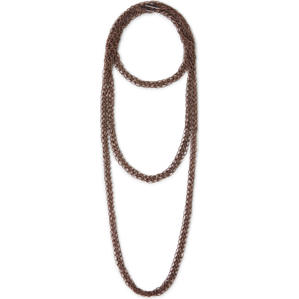 Brunello Cucinelli Precious Loops Necklace In Bronze