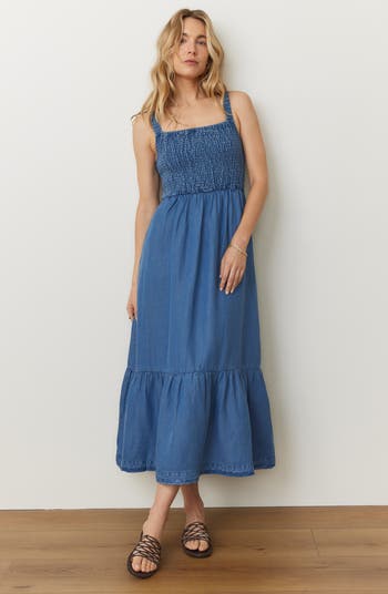 Marine Layer Selene Smocked Sleeveless Maxi Dress Nordstrom