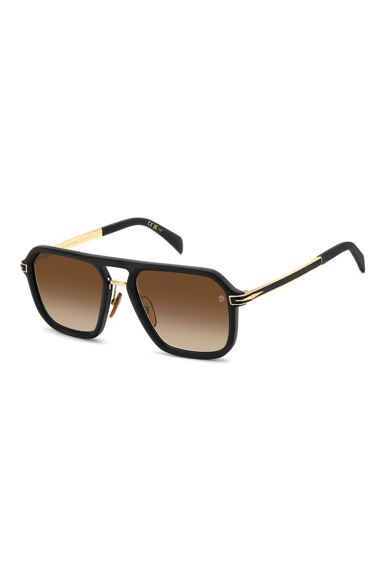 56mm Navigator Sunglasses, Alternate, color, BLACK GOLD/ BLACK BROWN GREEN
