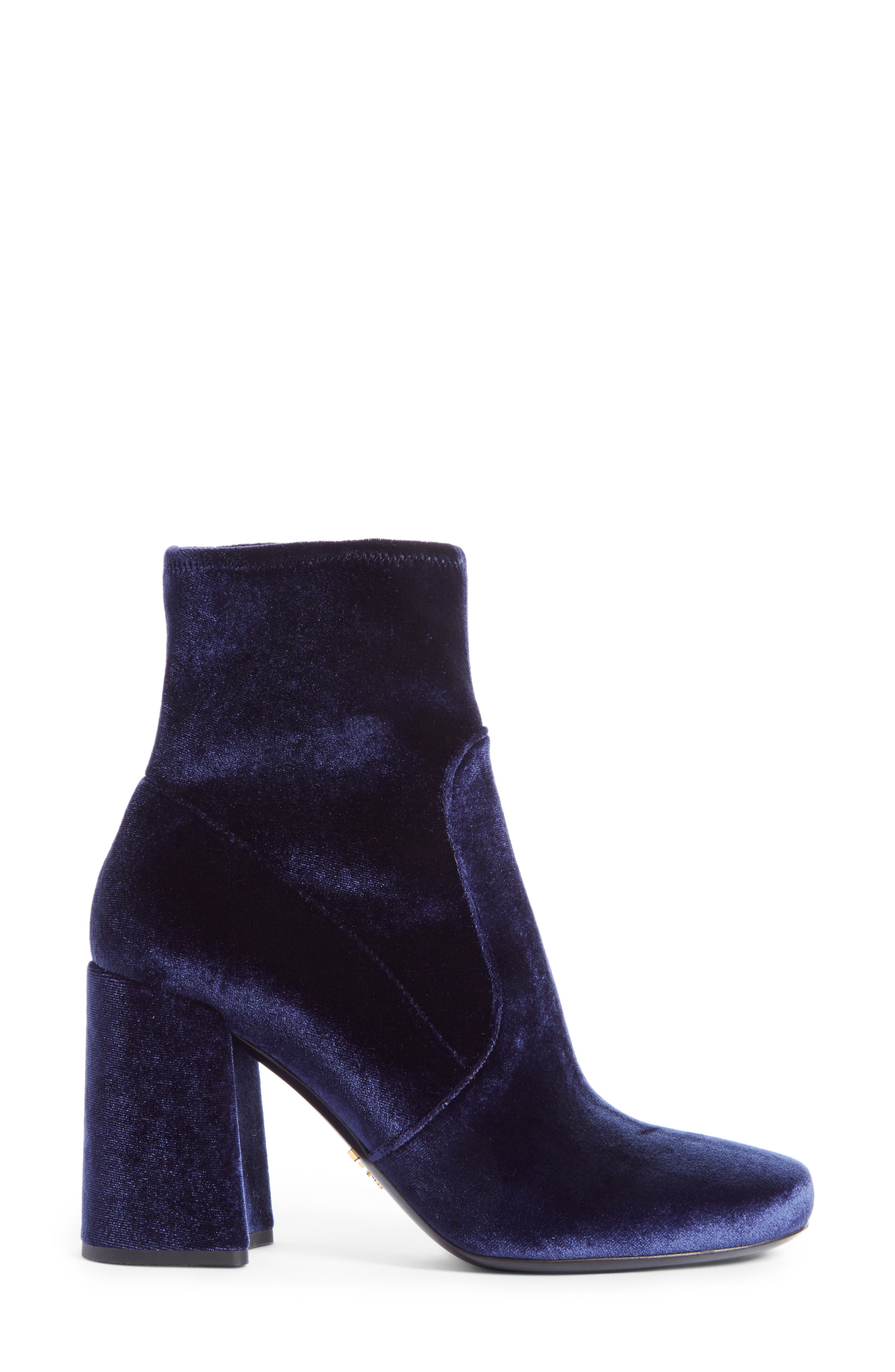 Block Heel Bootie, Alternate, color, NAVY