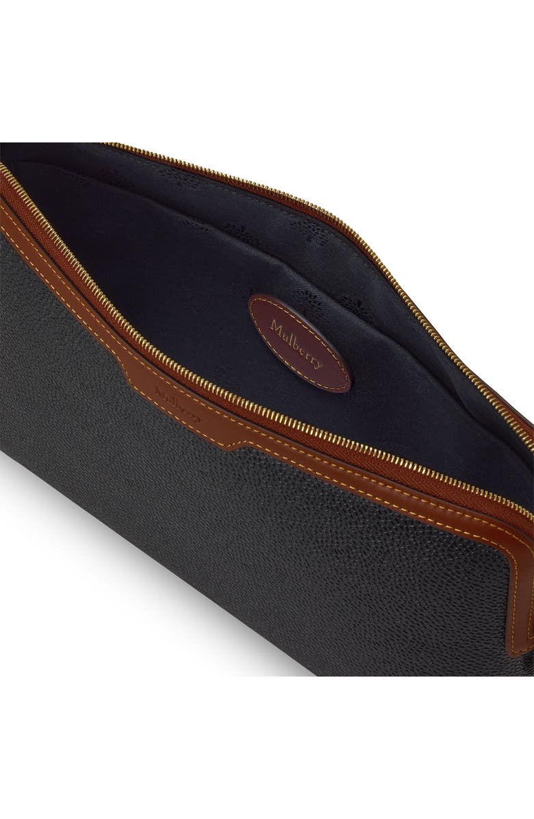 Mulberry Medium Cosmetic Pouch, Alternate, color, Black-Cognac