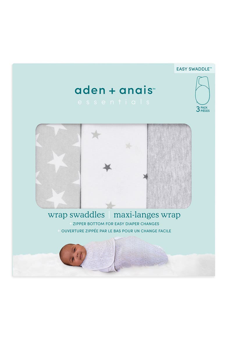 Aden & Anais Essentials Wrap Swaddle - Set of 3, Alternate, color, TWINKLE