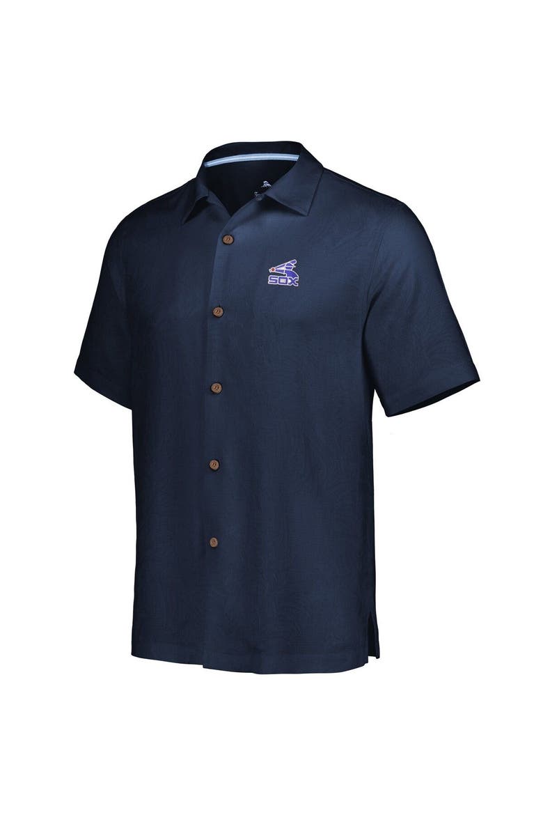 Men's Tommy Bahama Navy Chicago White Sox Sport Tropic Isles Camp Button-Up Shirt, Alternate, color, Navy