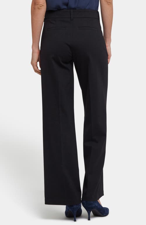 Nydj Fiona Ponte Knit Straight Leg Pants In Black