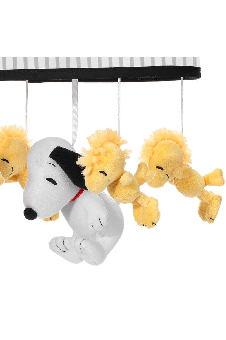 Classic Snoopy & Woodstock Musical Baby Crib Mobile Soother Toy, Alternate, color, White
