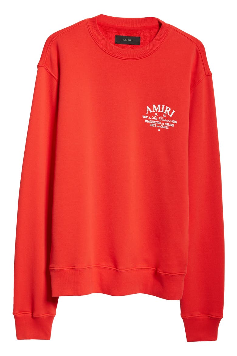 Arts District Cotton Crewneck Graphic Sweatshirt, Alternate, color, RED