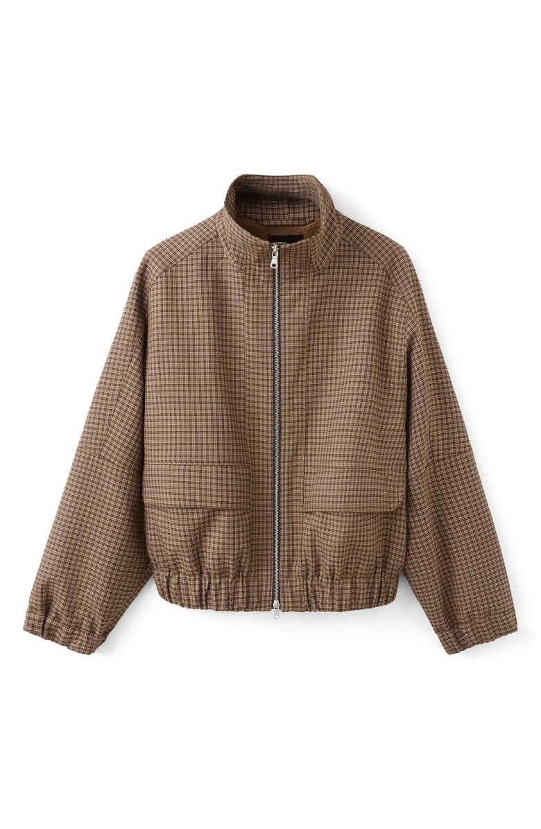 MANGO Josef Check Jacket, Main, color, Brown
