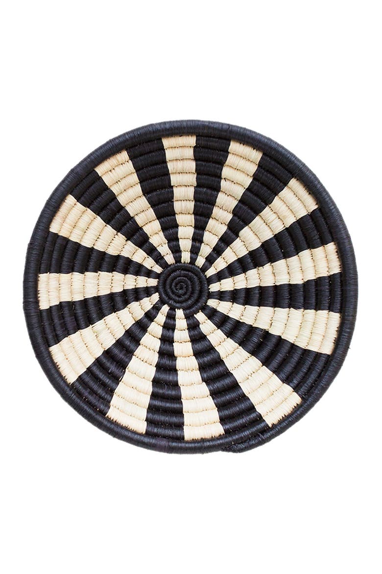 Mini Raffia Plateau - Stripes, Main, color, Natural and Black
