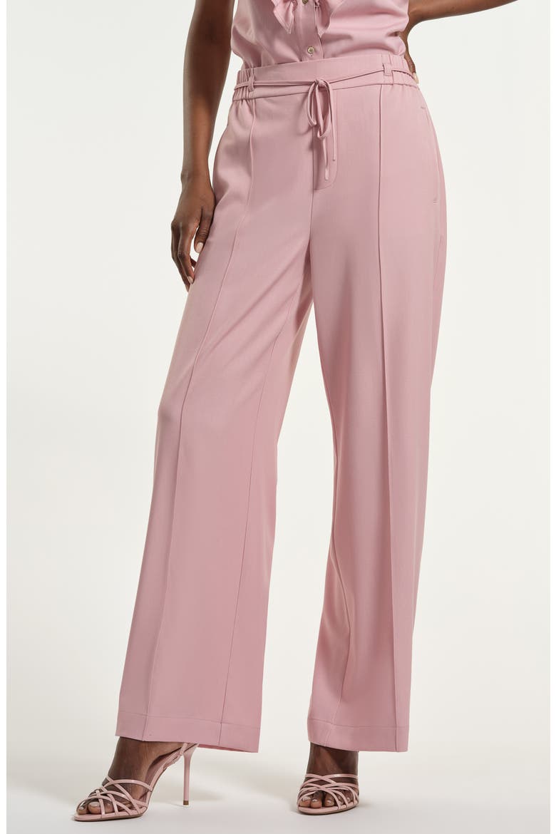 Cotton Chambray Pull-On Pants, Main, color, LIGHT PINK