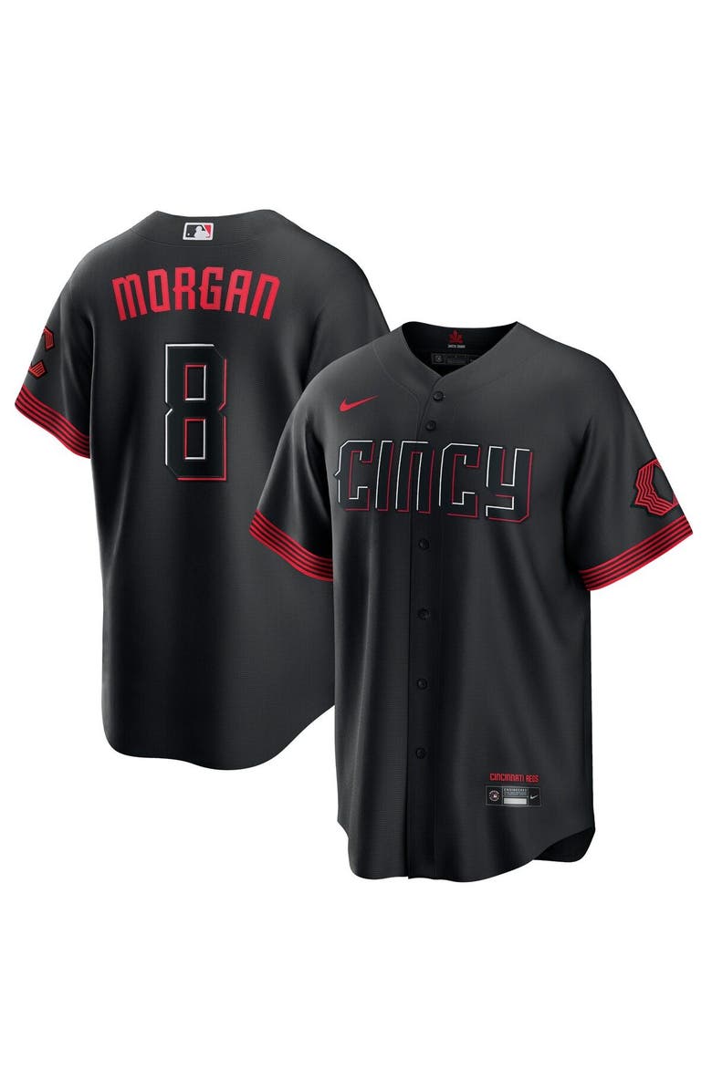 Nike Men's Nike Joe Morgan Black Cincinnati Reds City Connect Replica Player Jersey, Alternate, color, Black