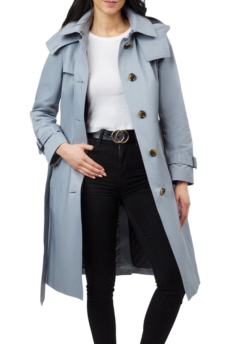 Water Resistant Belted Trench Coat with Removable Liner, Alternate, color, KOALA